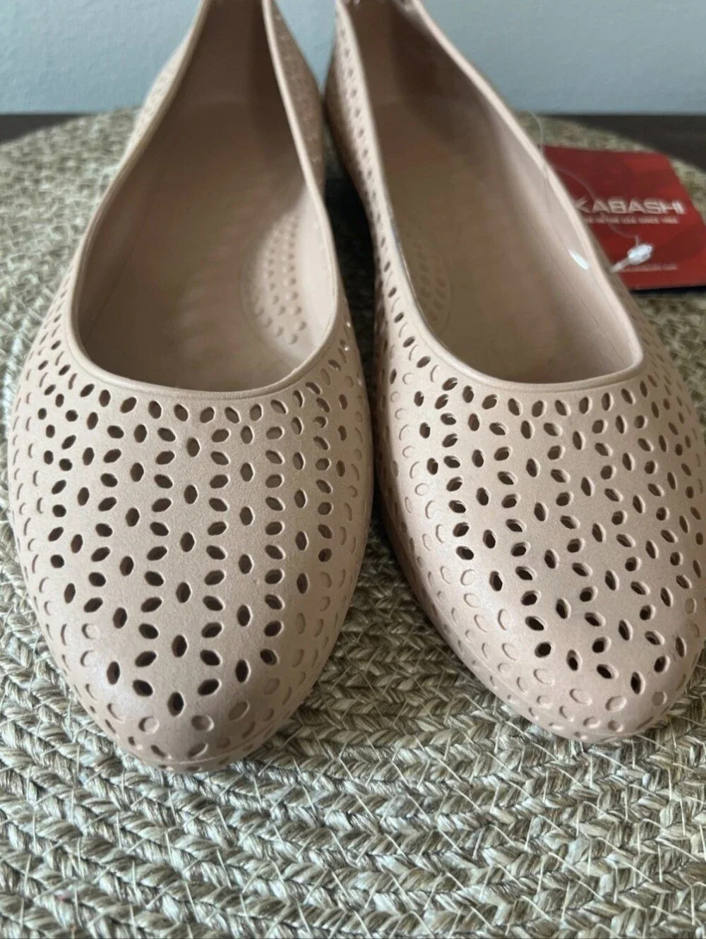 Okabashi Samantha Ballet Flats Size 8 Women's Blush / Nude Color.